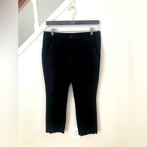 Black cigarette pant with ankle slit